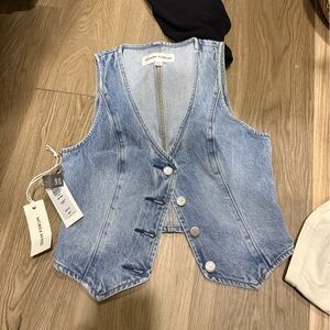 Denim forum denim vest top